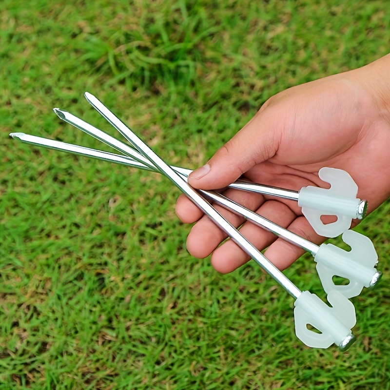 4pcs Outdoor 25cm Luminous Nail Camping Tent Peg Steel Stake Tent  accessories