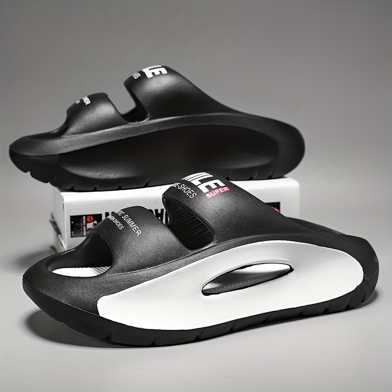 Men's Platform Slides Non Slip Slippers Open Toe Shoes