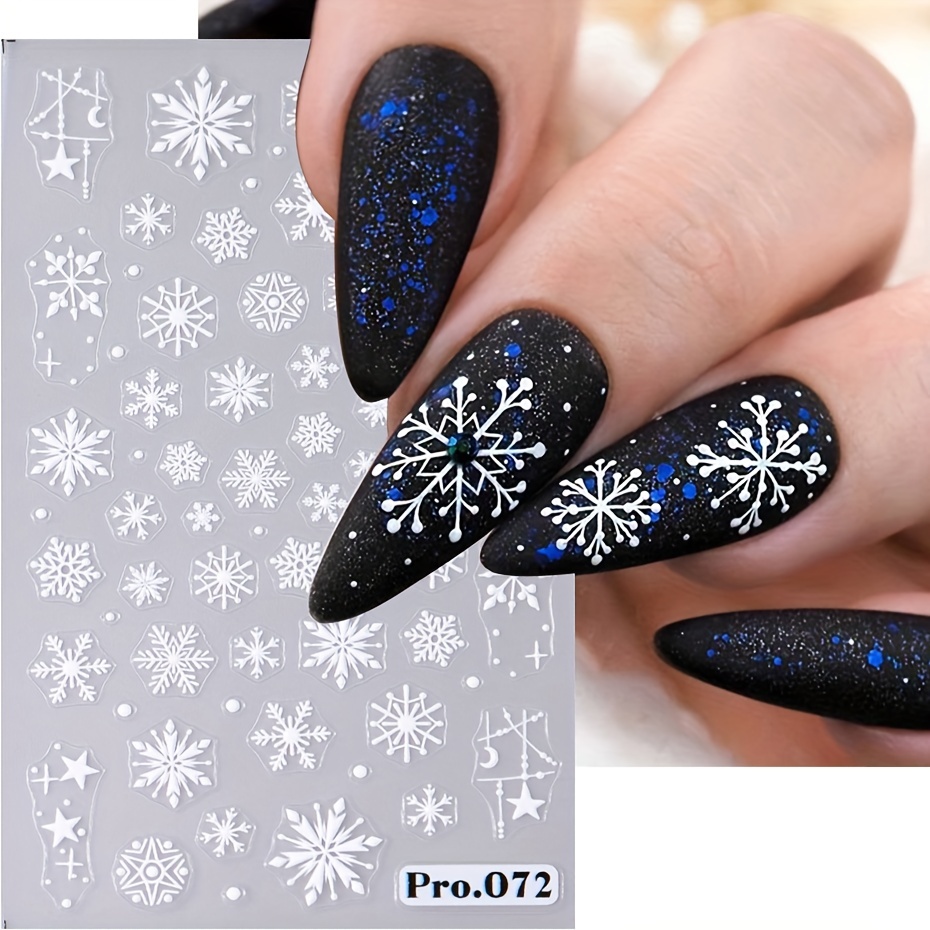 Christmas Snowflake Glitter Nail Art Decoration Mixed - Temu