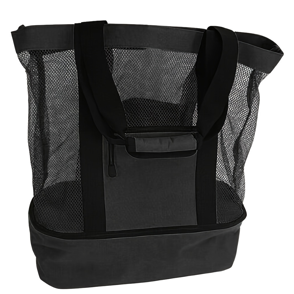 Mesh beach discount bag with cooler