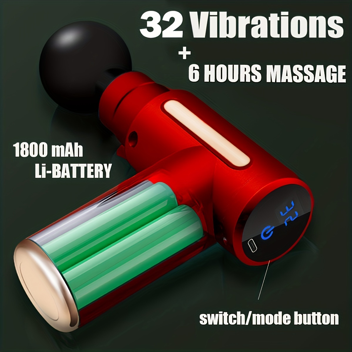 Mini Massage Gun Percussion Deep Tissue Massager Portable - Temu