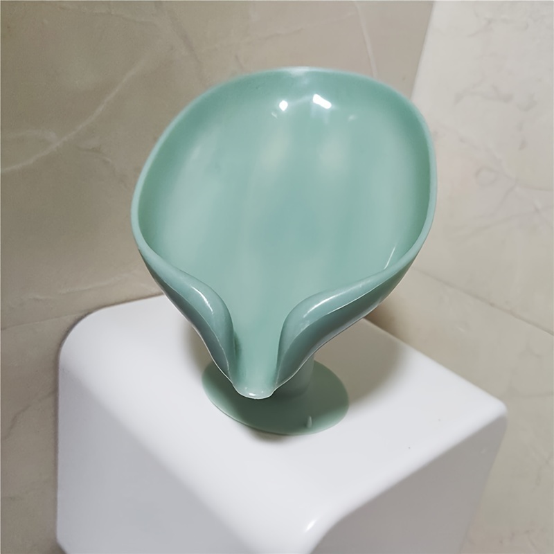 Creative Leaf Shaped Soap Dish Plastic Drain Soap Tray - Temu