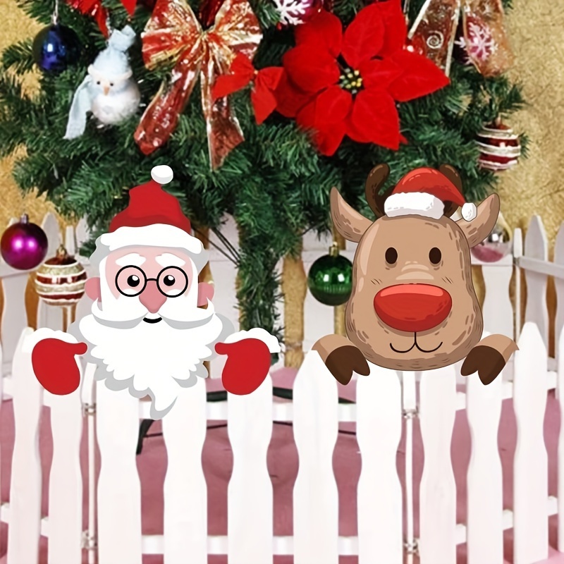 Clôture d'arbre de Noël 1,2 m Clôture en bois décorative Miniature Maison  Jardin Noël Arbre de Noël Décoration de fête de mariage (carbonisé) 