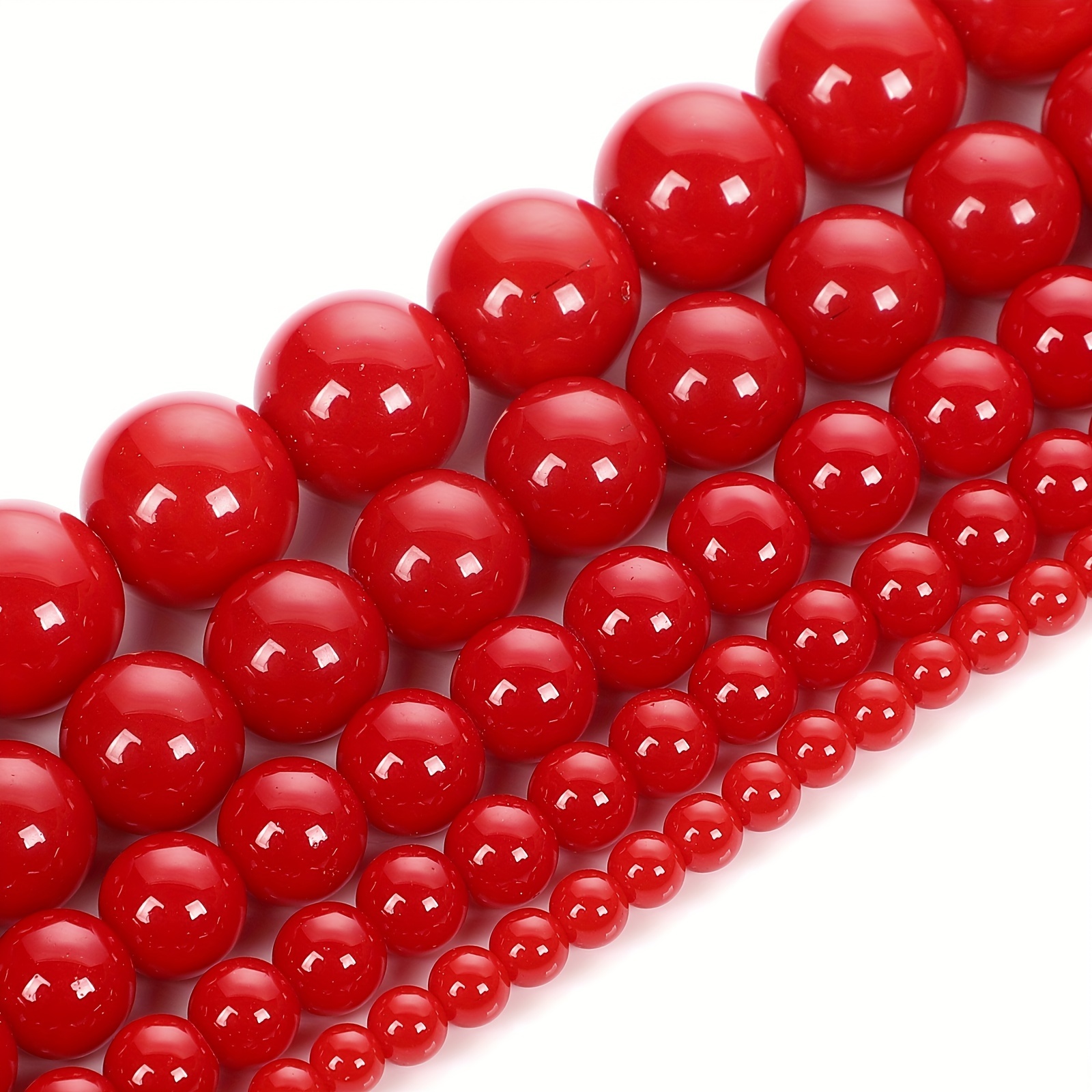 Natural Stone Red Coral Beads Round Loose Beads For Jewelry Making DIY  Bracelet Necklace 6 8 10 12mm 15