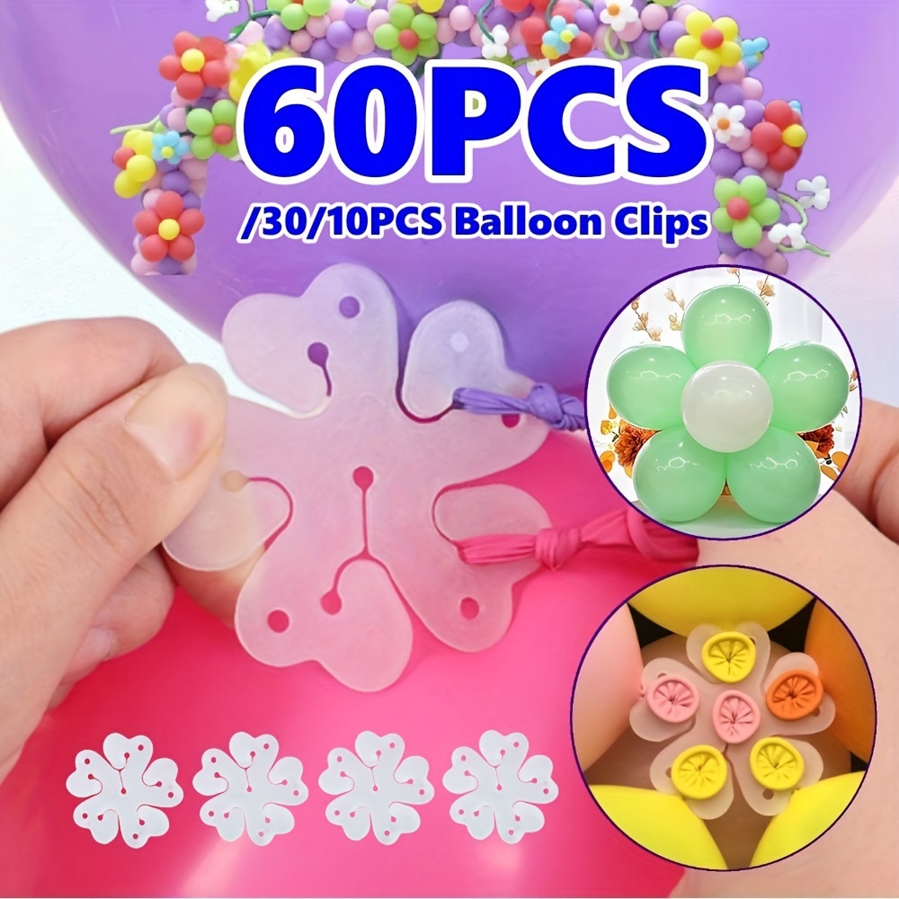 10pcs Flower Balloons Decoration Accessories, Plum Clip Practical