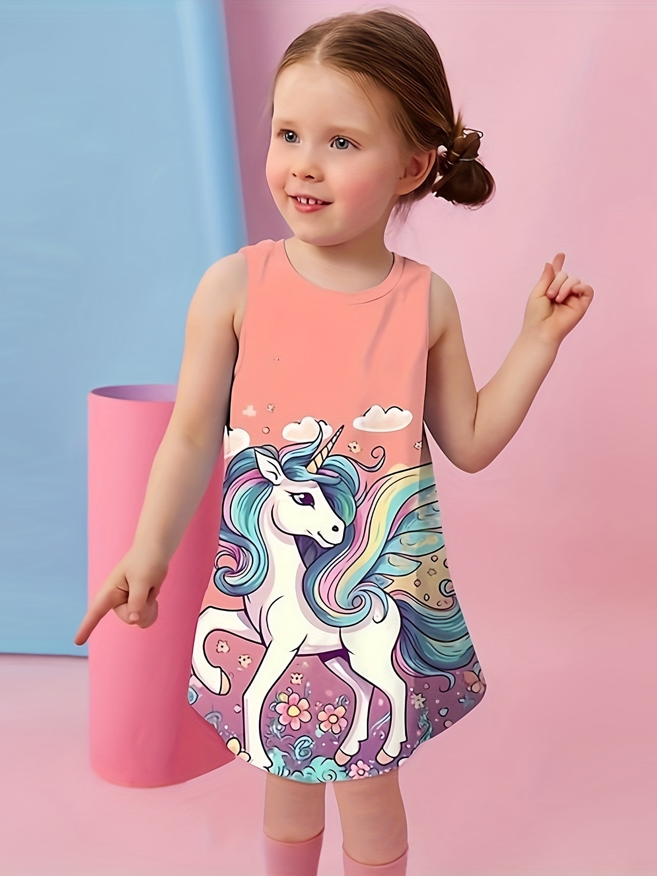 Kids Dresses For Girls Unicorn Dress Cute Clothes Summer Children