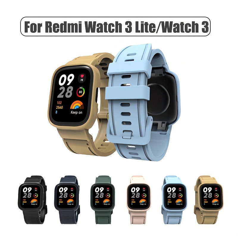 Correa de reloj compatible con Redmi Watch 3 Active/Watch 3 Lite, correa de  metal de acero inoxidable con funda, pulseras ajustables para Redmi Watch