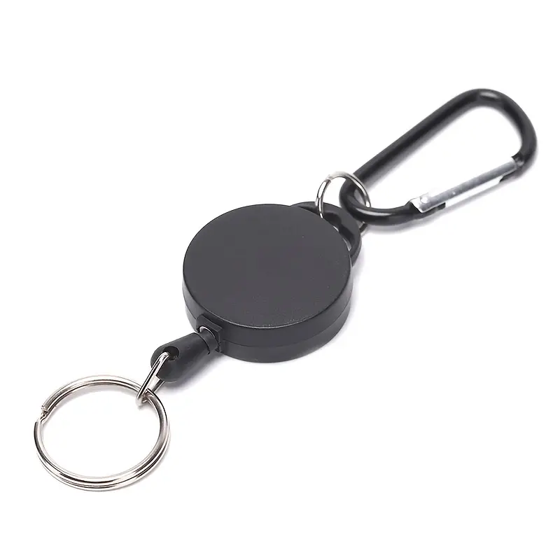 5x Compact Retractable Key Chain For Recoil Reel Keychain Badge