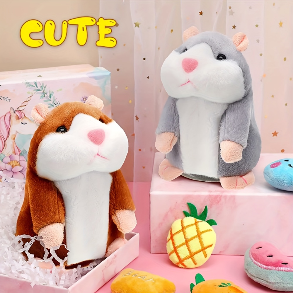 Cute Talking Hamster Mouse Toy Animal Repeat Doll Educational Kids