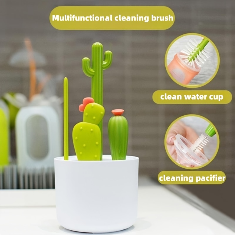 Cleaning Brush Kitchen Cleaning Brush Cactus Dishwashing - Temu