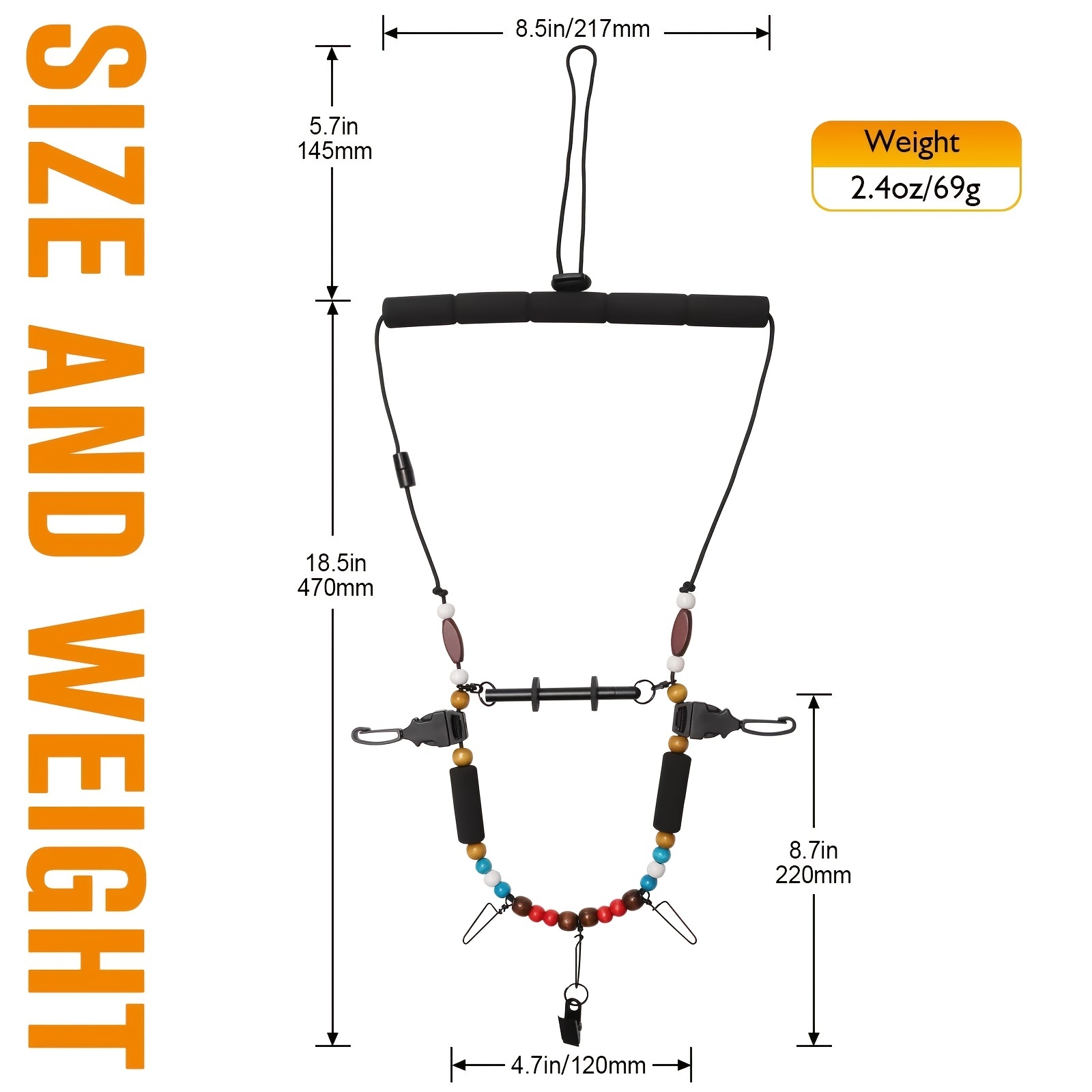 Fly Fishing Neck Lanyard with Retractable Holder