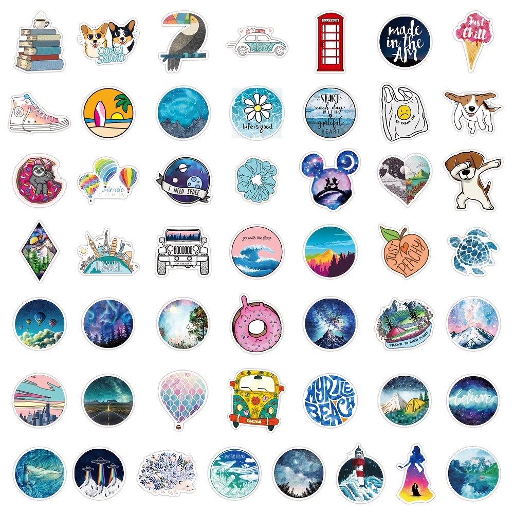 Sticker for Water Bottles, 300 Pcs/Pack Cute Vinyl Waterproof Vsco Laptop  Stickers for School Students Valentines Day Gifts Classroom Teachers Prizes