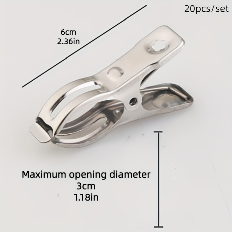 20 Stück Edelstahl wäscheklammern Flache Mundklammern - Temu Austria