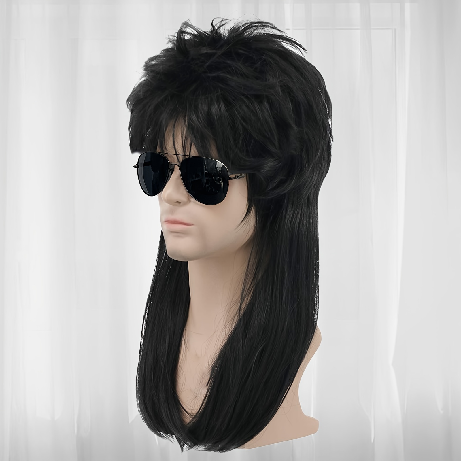 Medium black outlet wig