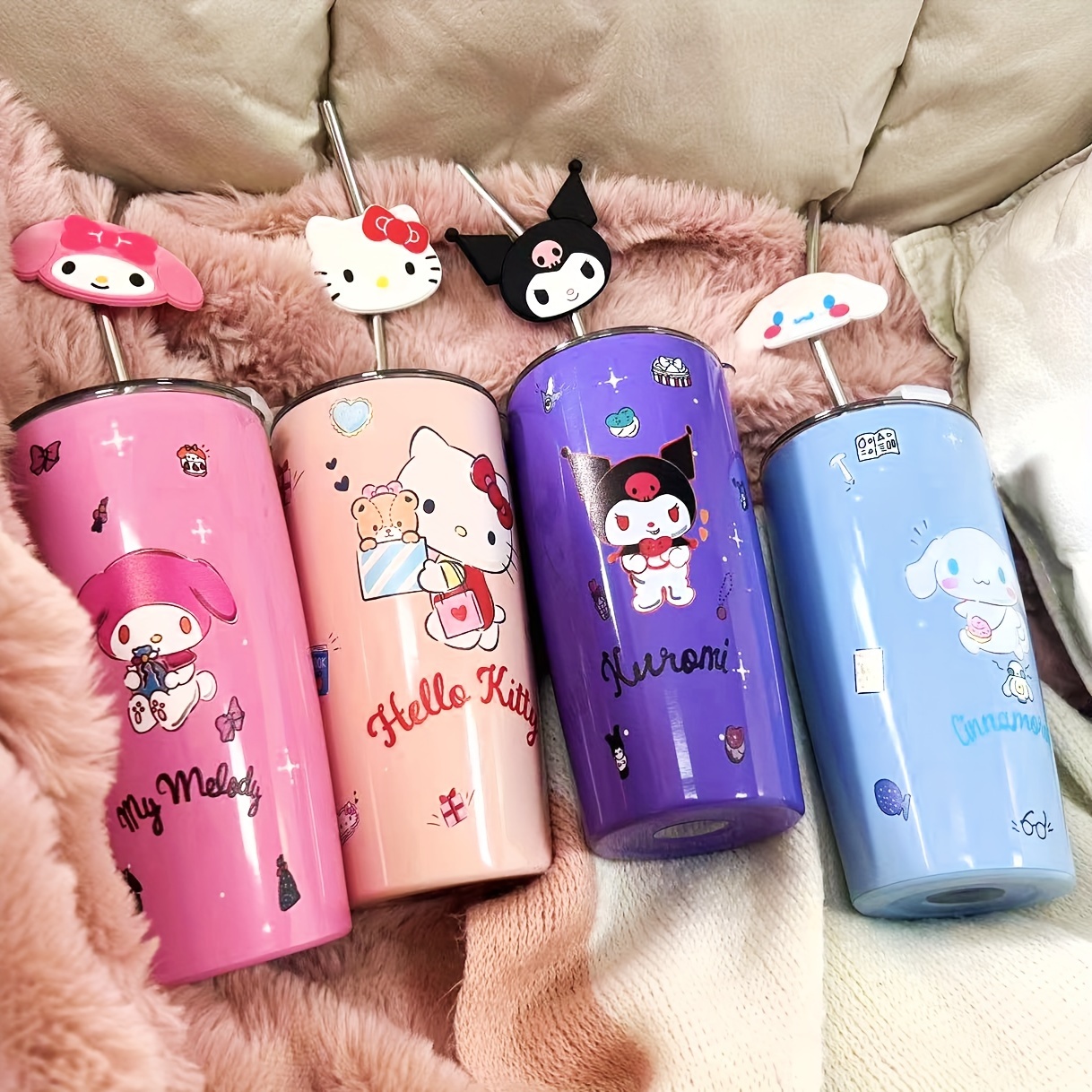 Hello Kitty Cinnamoroll Cute Cartoon Water Bottle - Temu