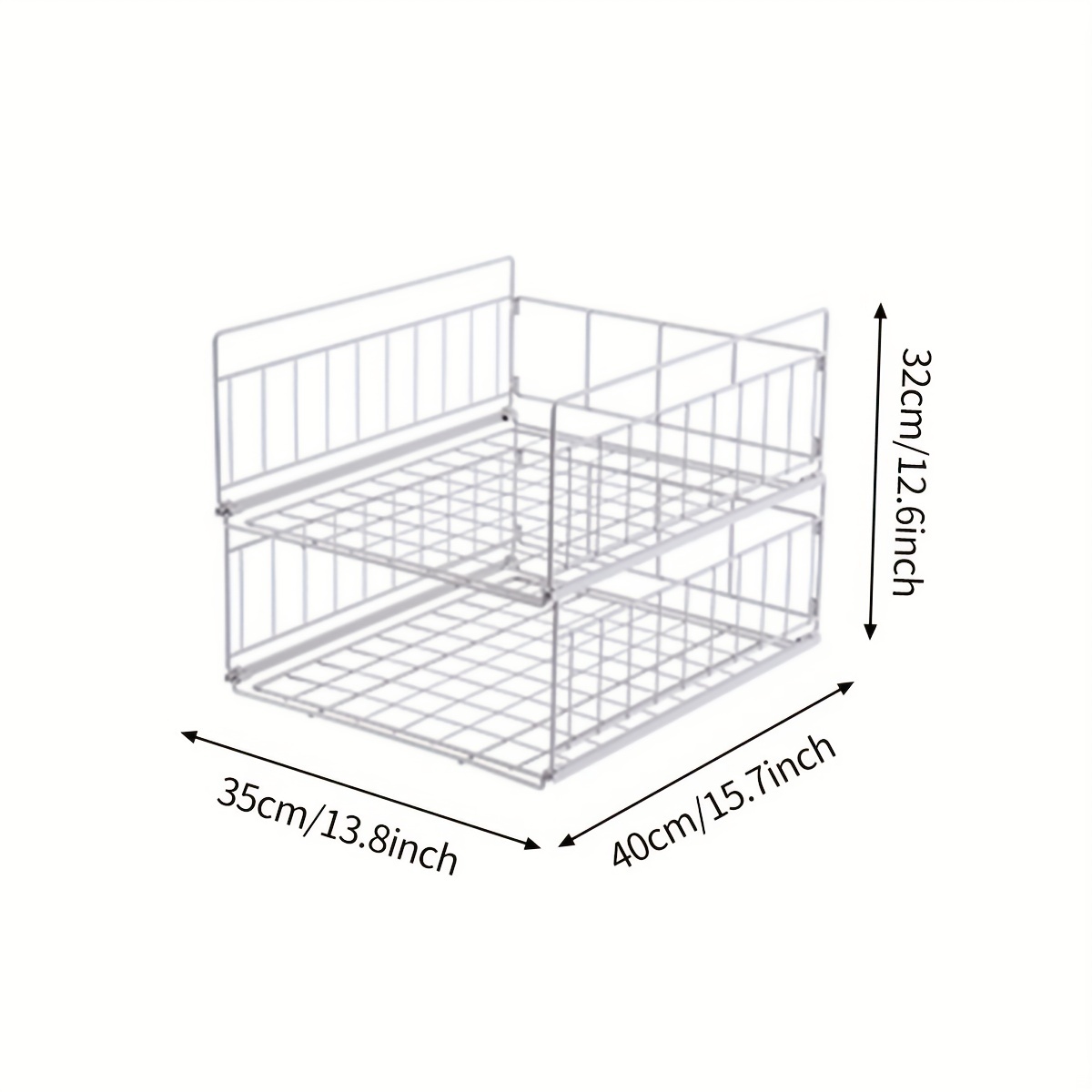 Drawer-type Storage Rack, Closet Double-layer Storage Basket, Layered  Partition Wardrobe Organizer, Iron Storage Basket, Cabinet Layered Shelf  For Kitchen Bathroom Bedroom Closet Organizer, Home Organization And Storage  Shelves - Temu