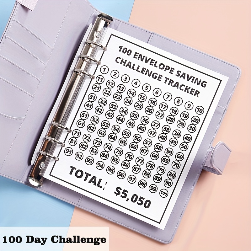 Acheter A5 taille 100 enveloppe défi cahier couleurs éblouissantes enveloppe  économies défi Couple