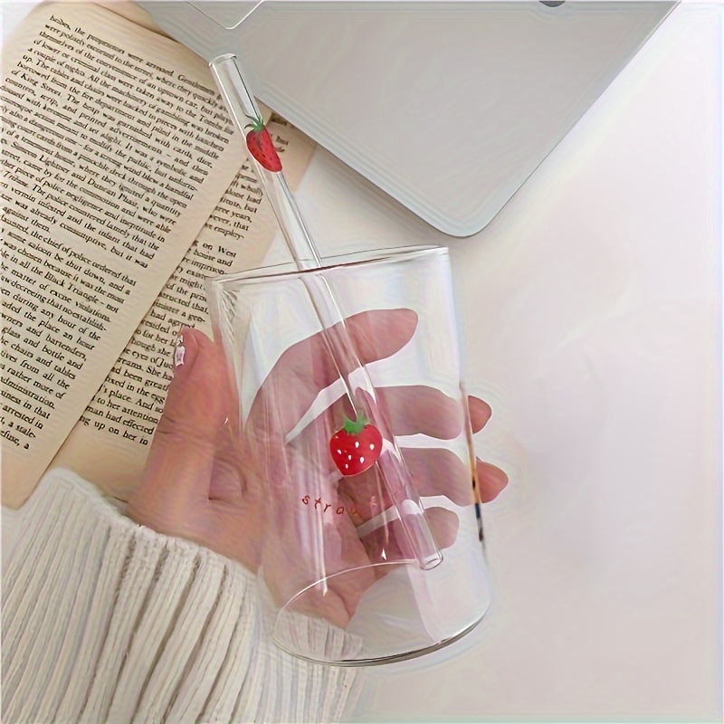 1 Set 500ml Glass Cup With Straw Wooden Lid Silicone Sealing Ring High  Temperature Resistant Can Shaped Drinking Glass - AliExpress