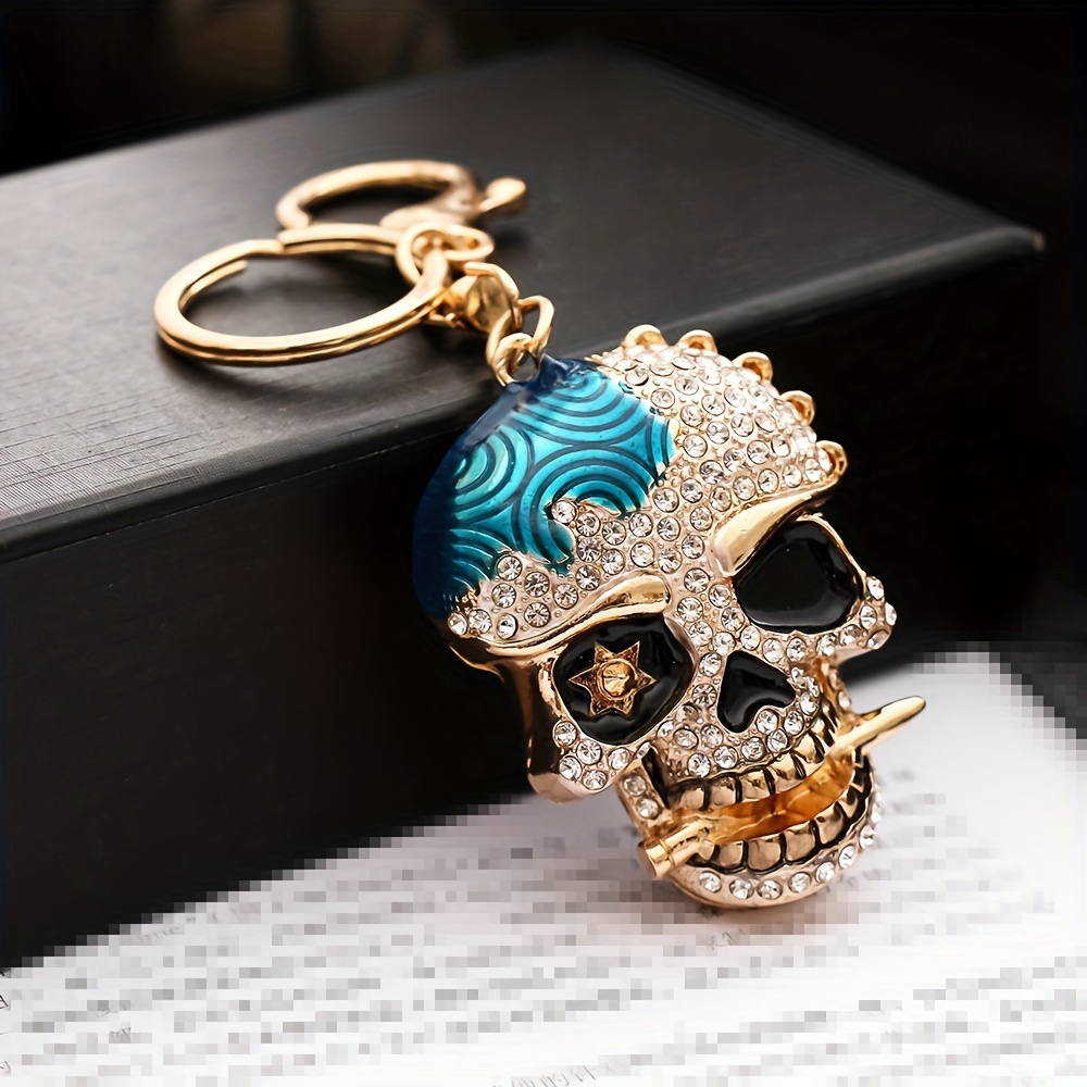 Metal on sale skull keychain