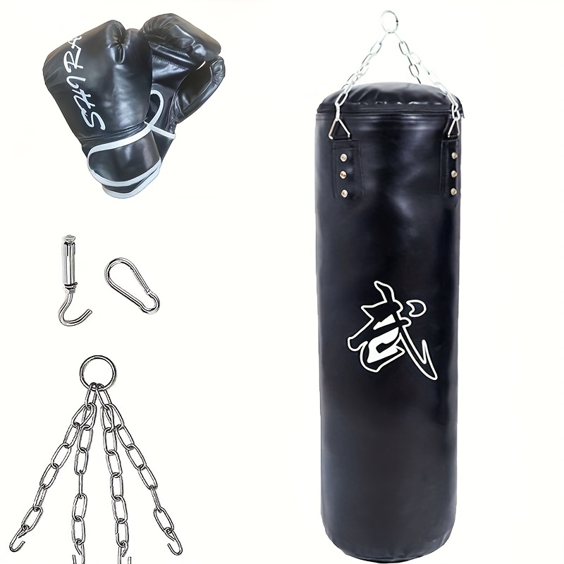 Heavy duty Punching Bag Set Punching Gloves Chain Ceiling - Temu