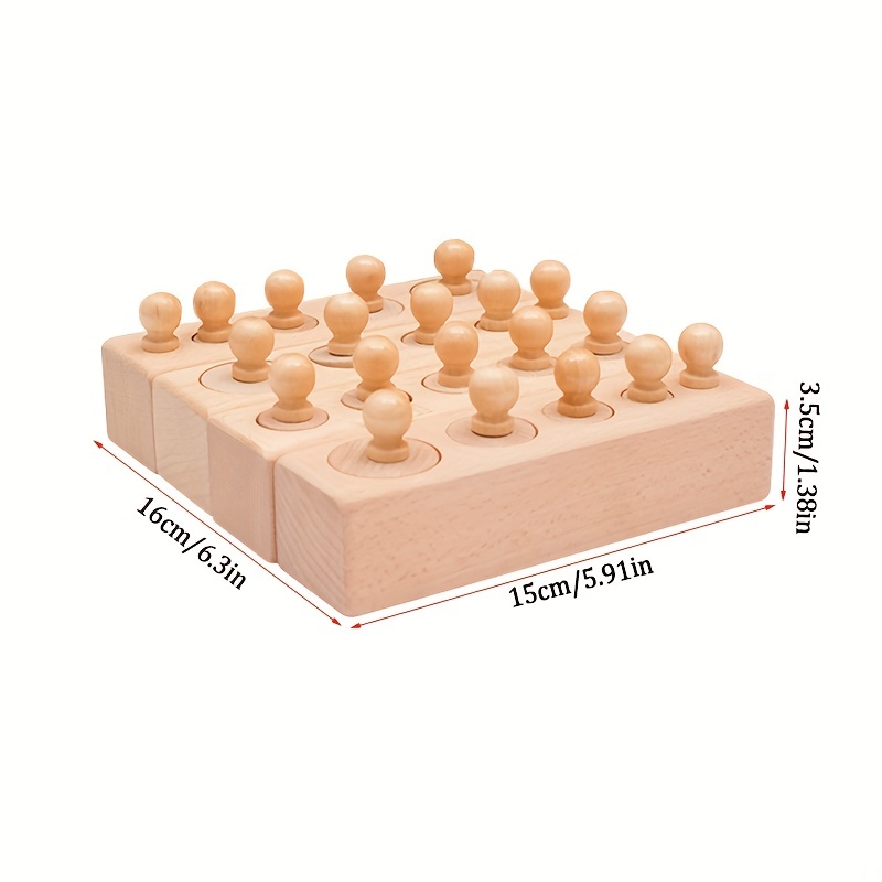 Montessori Knobbed Cylinder Socket Wooden Toy