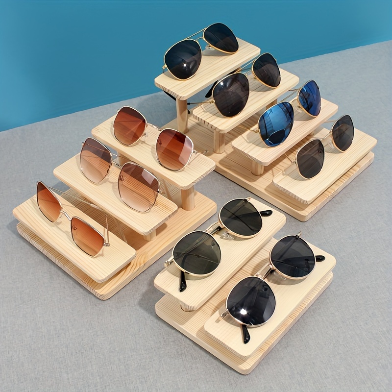 Wooden Glasses Stand Sunglasses Bracket Jewelry Display - Temu Germany