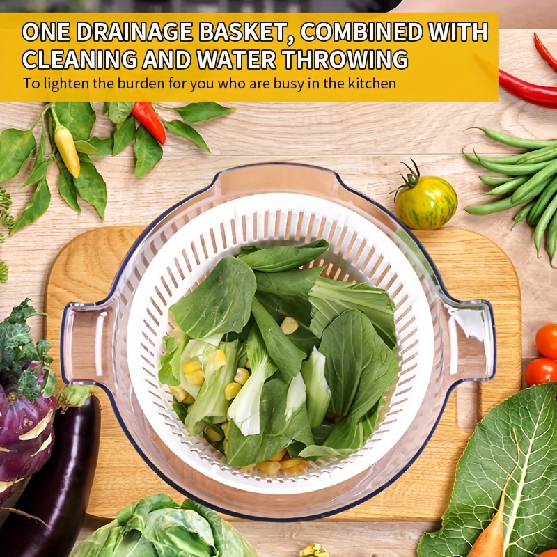 Salad Spinner Vegetable Basket Vegetable Washer Dry Off - Temu