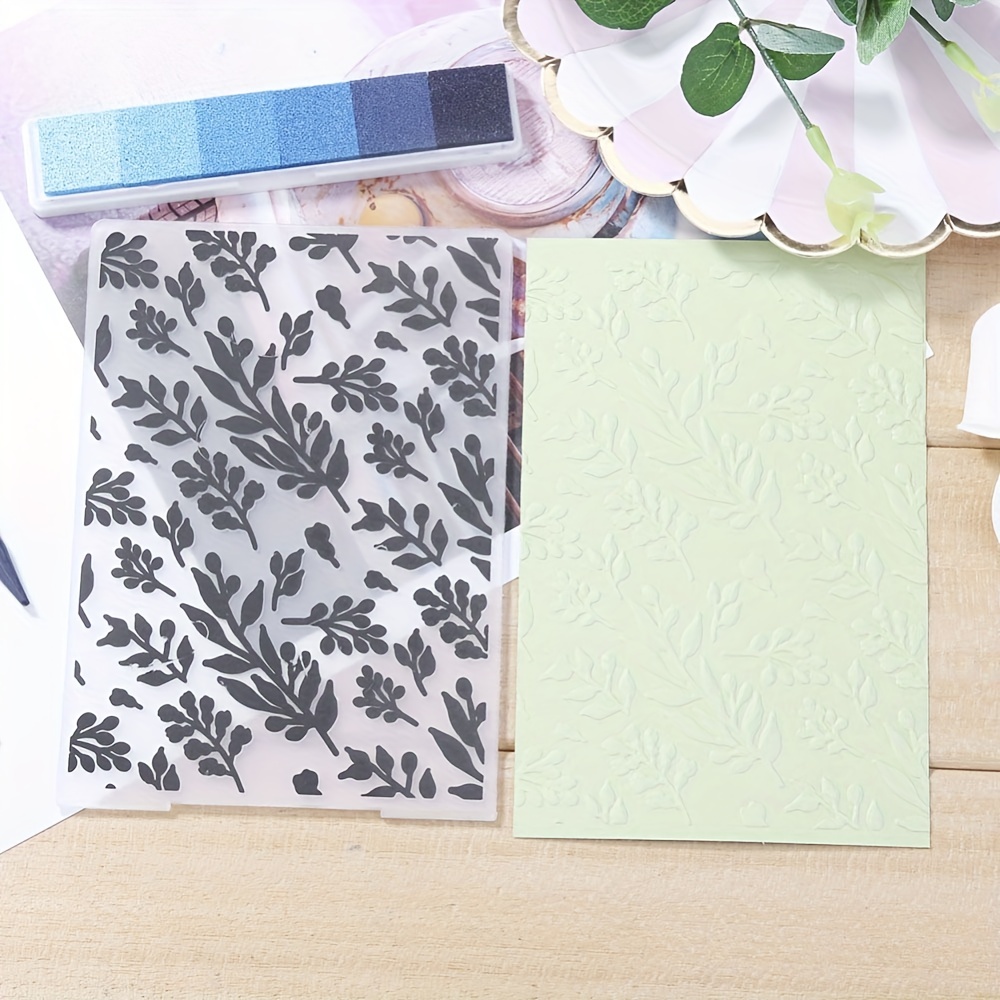 Plastic Craft Embosser 3D Christmas Holly Leaves Embossing Folder – 5x7 ...