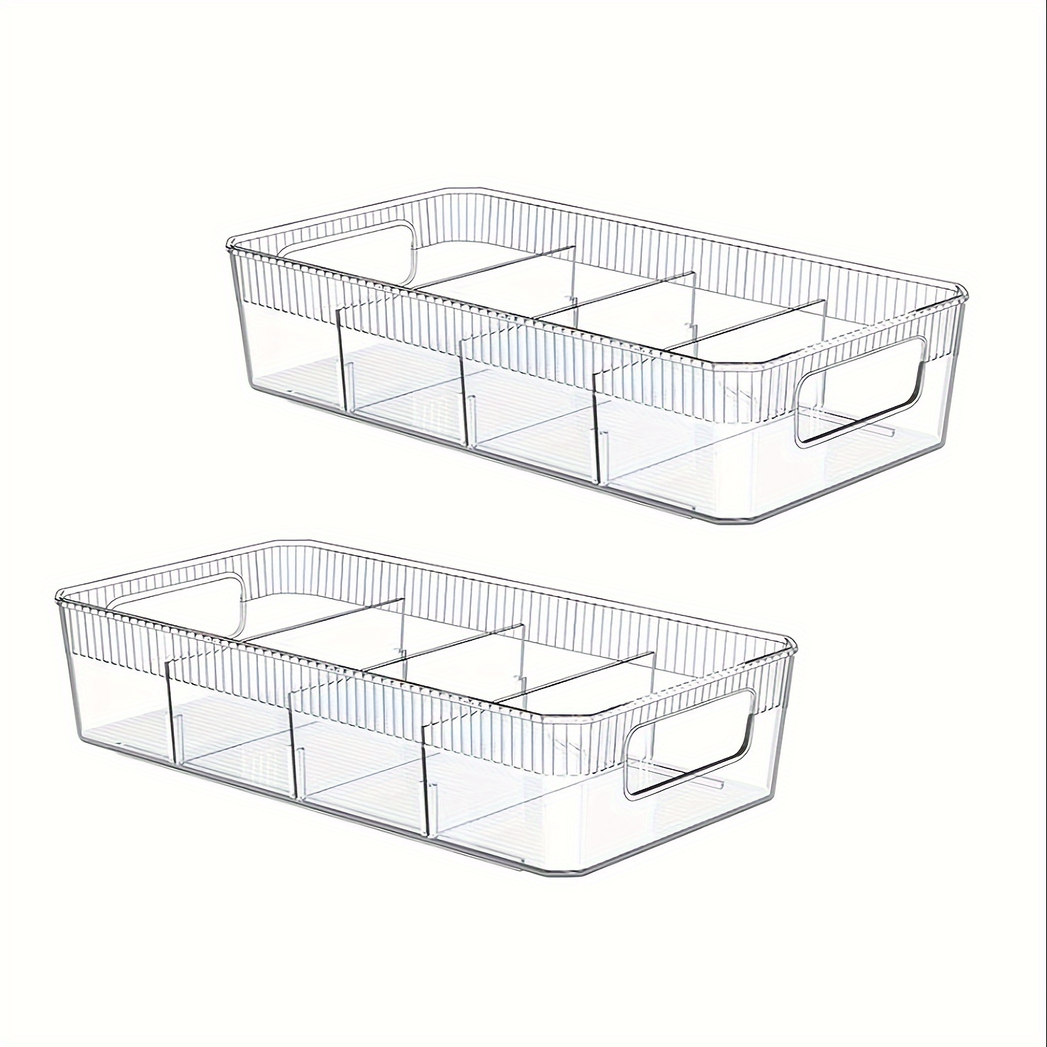 Acheter Organisateur de conteneur de boîte de rangement de tiroir empilable  Transparent en plastique de ménage