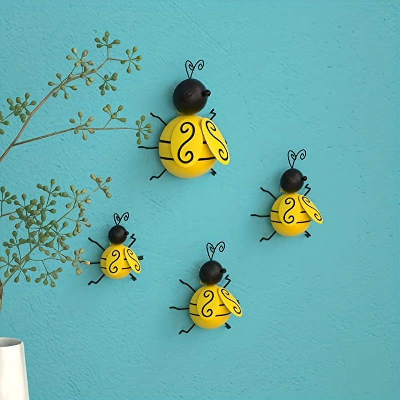 Creative Small Bee Iron Wall Decoration Wall Decoration - Temu