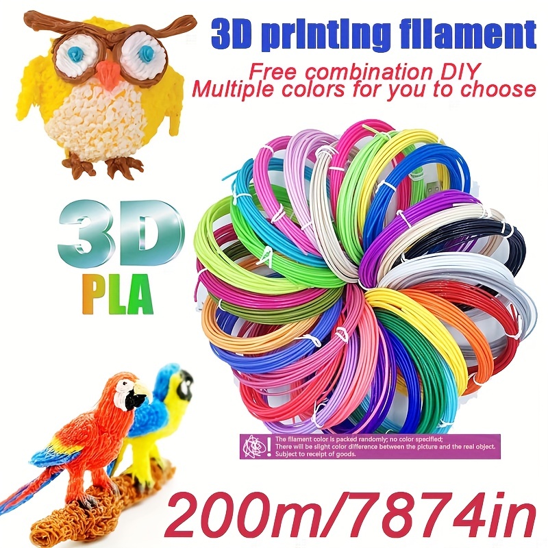 Consumibles De Impresora 3D Filamento De Pluma De Impresora 3D Filamento De  Pluma 3D Amigos Ambientales De 10 Colores Para Decoración Del Hogar Regalo  De Imagen 3D ANGGREK Arte y Manualidades