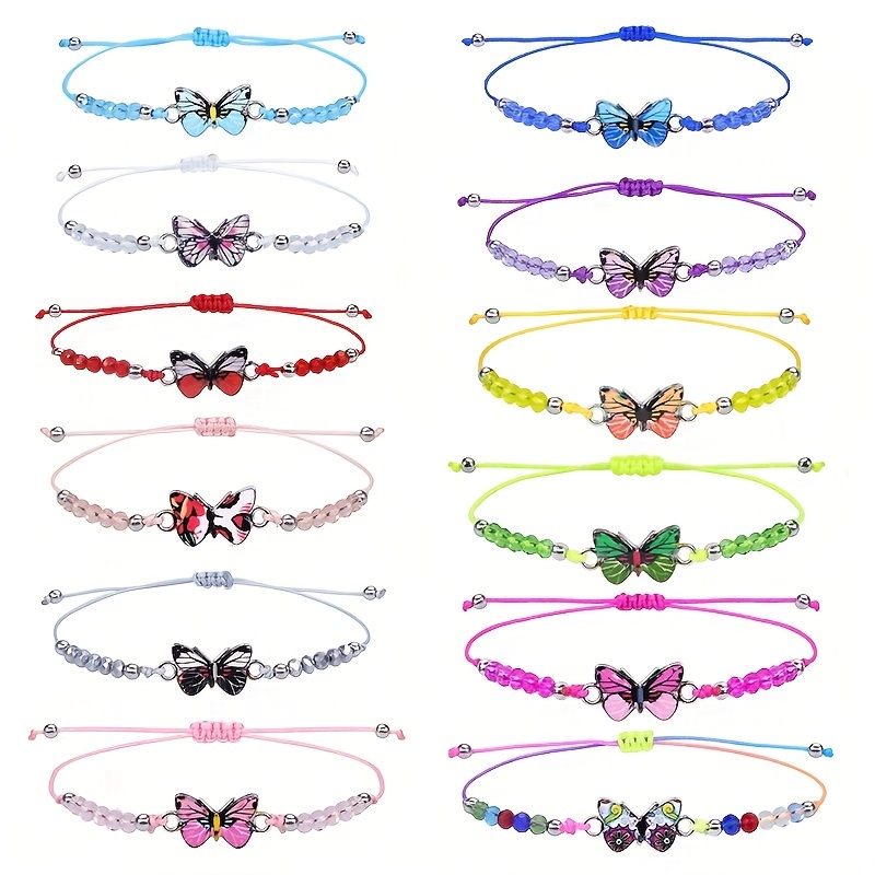 Bohemian Bracelets Creative Hand Jewelry Butterfly Crystal - Temu