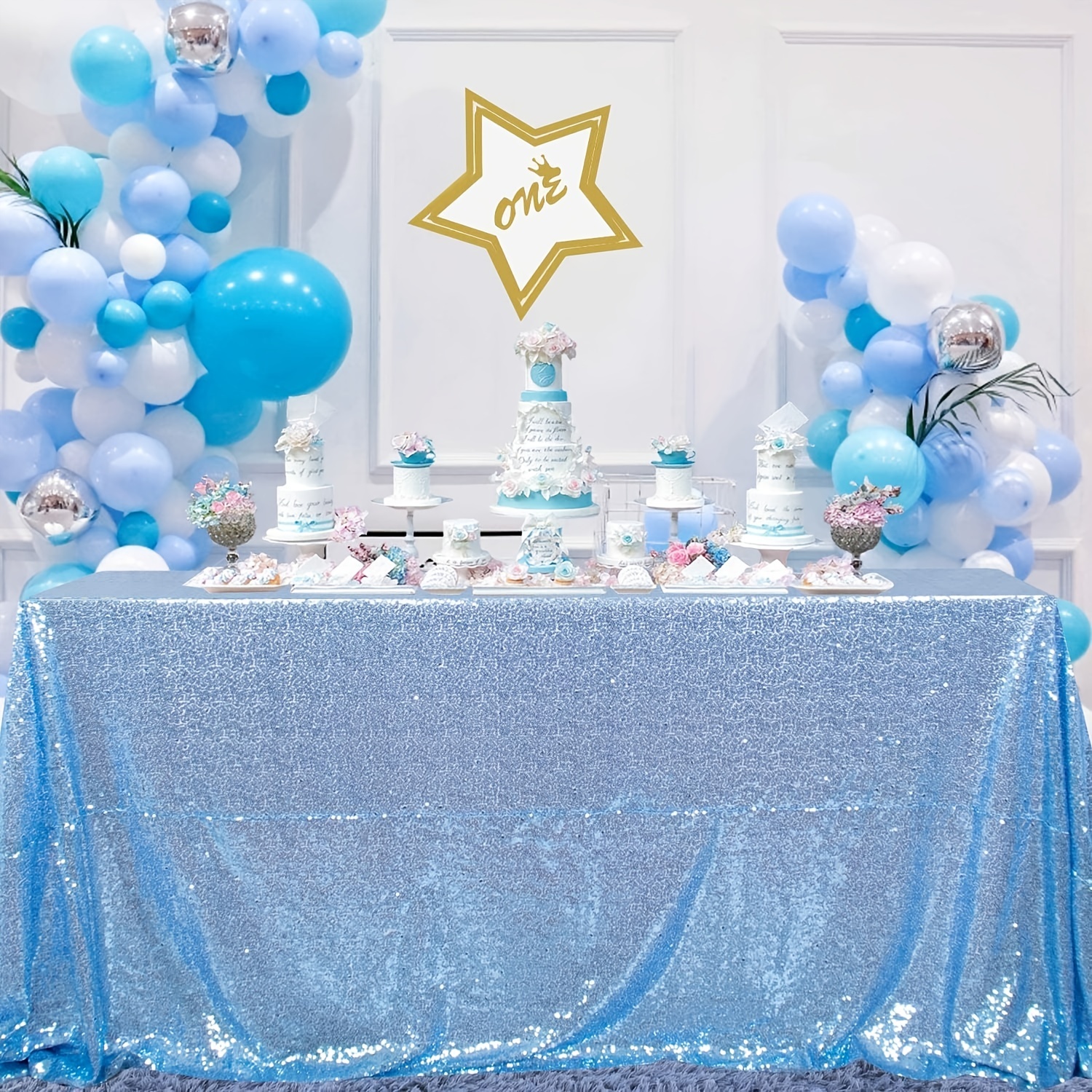 WISH TREE Birthday Party Polyester Tablecloth Rectangle Cake Glitter Party  Rectangle Table Cloth Girls Women Birthday Decorations Table Cover  Waterproof Reused Tablecloth for Kids Princess - Walmart.com
