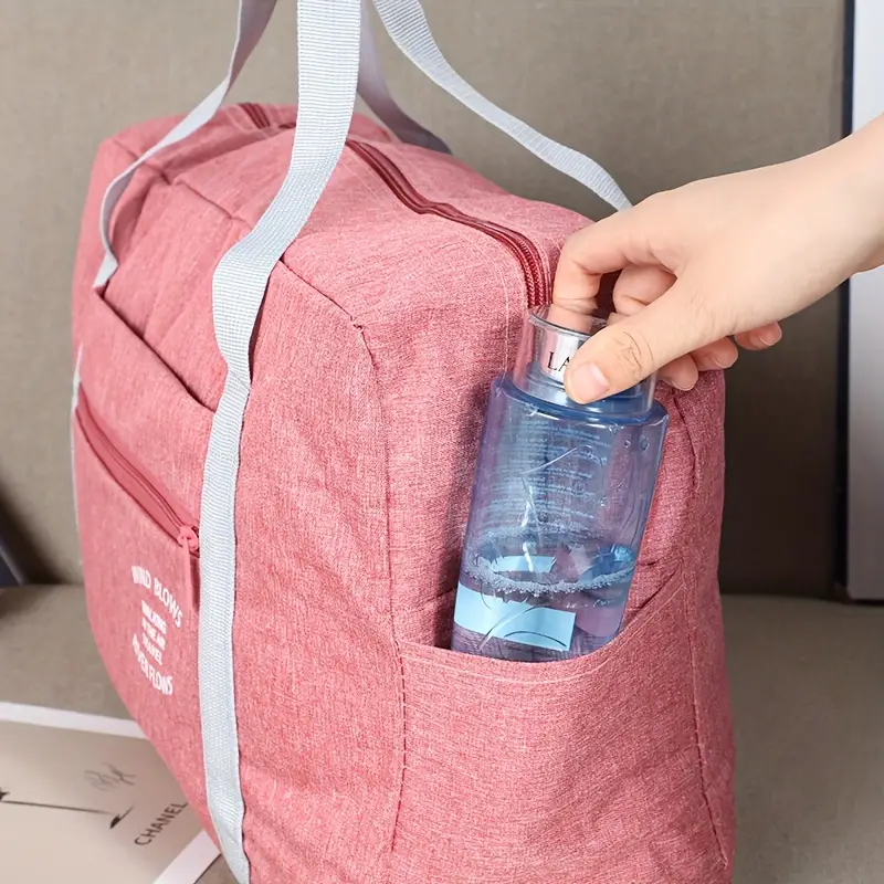 Foldable Travel Duffel Bag, Large-capacity Lightweight Zipper Travel  Storage Bag - Temu