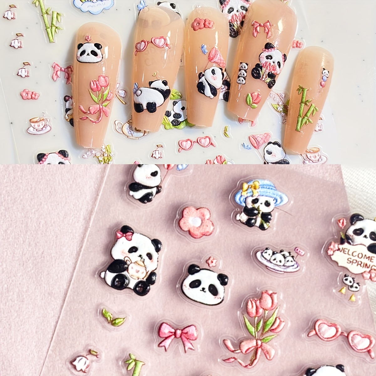 Cute Little Panda Nail Art | Nailzini: A Nail Art Blog