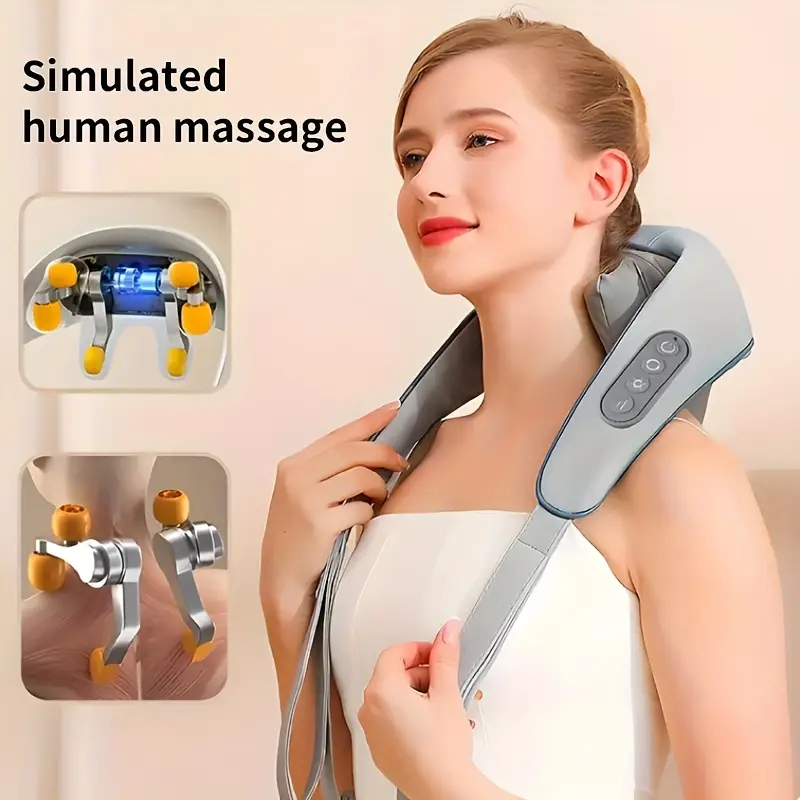 Shiatsu Neck and Back Massager with Soothing Heat Wireless Electric Deep  Tissue