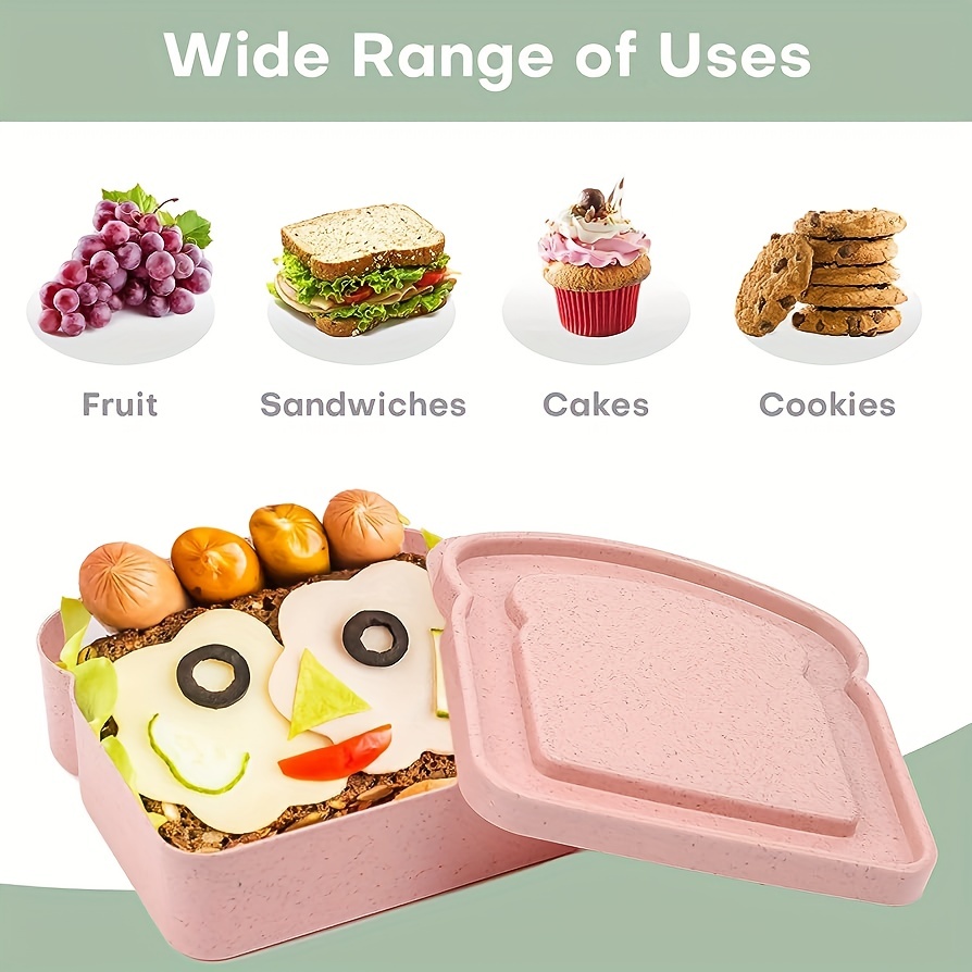 Reusable Sandwich Storage Box, Microwave Safe Food Storage Container,  Reusable Bread Container, Kitchen Supplies, Back School Supplies, Camping  Picnic And Beach Essentials, Home Kitchen Supplies - Temu