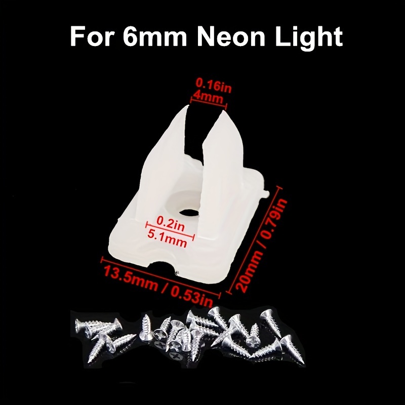 50x LED Strip Mounting Clips Brackets Holders Flexible Silicone 12mm