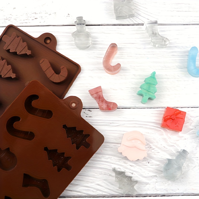 Christmas Tree Gift Chocolate Ice Tray Ice Cube Mold Fire - Temu