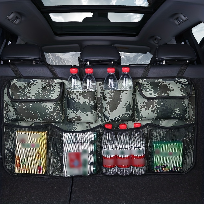 Organisateur de siège arrière de voiture avec support de gobelet à 2  boissons, boîte de rangement multifonctionnelle de véhicule, conception de  cloison de boîte de mouchoirs de voiture