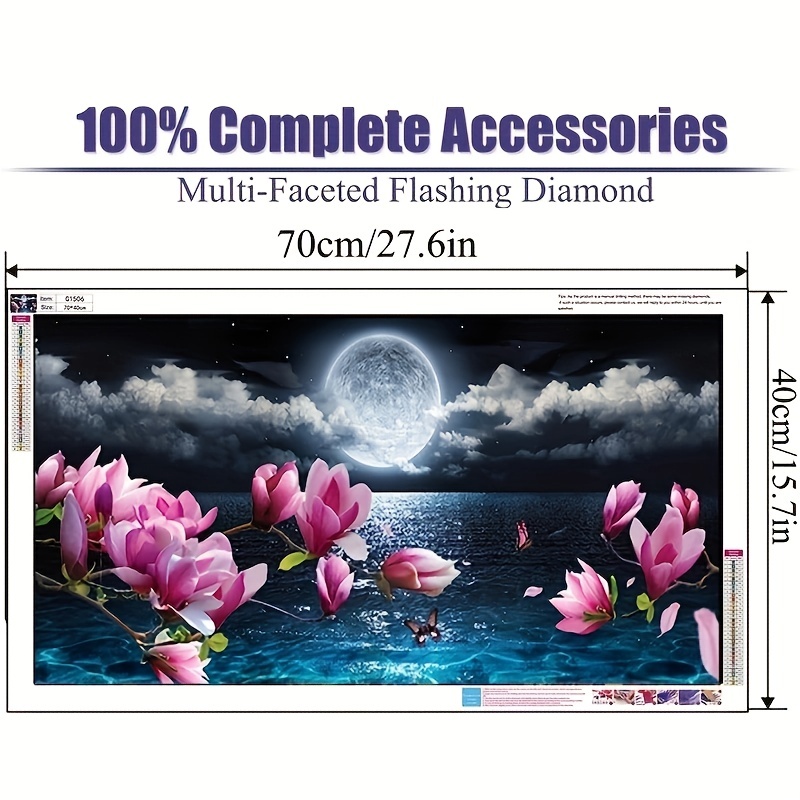 BOHUAYI Diamond Painting Kits for Adults,Flowers 5D DIY Paint by Numbers  for Adults Beginner, Full Drill 5D DIY Diamond Dots Paintings Picture Arts