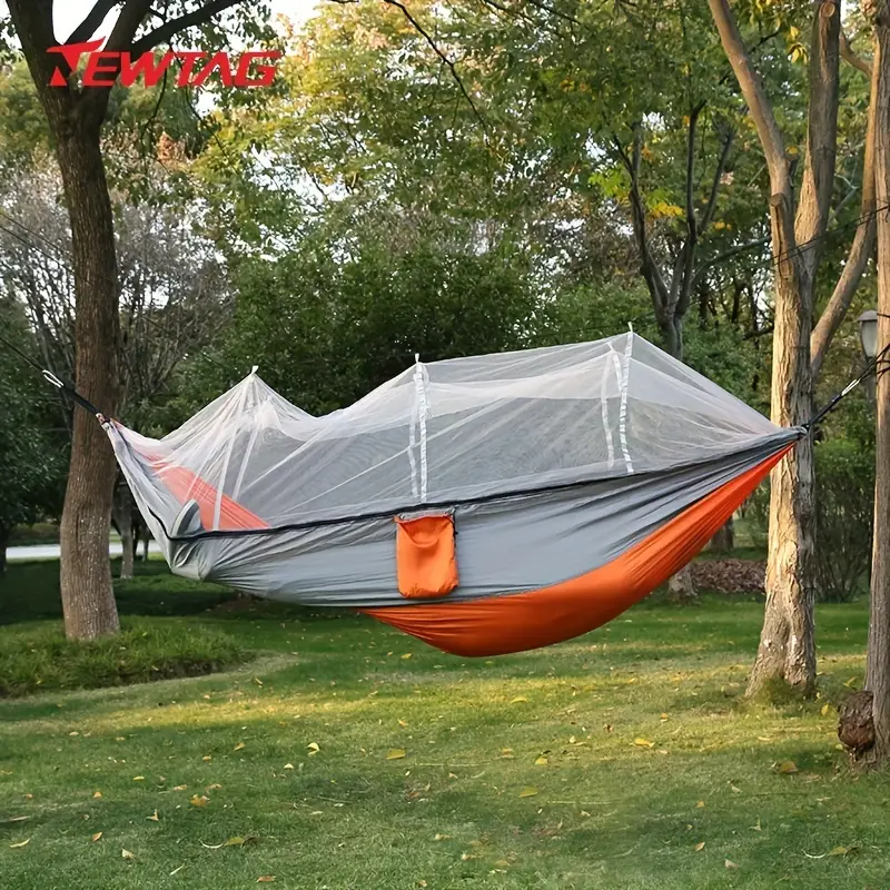 Single & Double Camping Hammock with Mosquito/Bug Net, 10ft