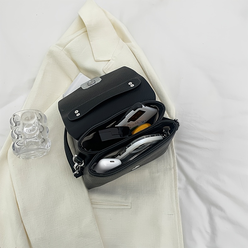 ミニファッションクロスボディバッグ、エレガントなスカーフ装飾ショルダーバッグ、女性のカジュアルハンドバッグ＆財布