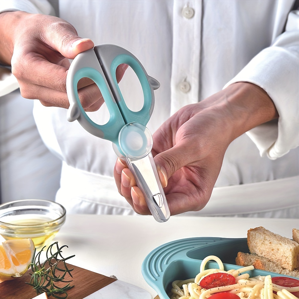 Portable Food Scissors With Storage Box - Perfect For Cutting Vegetables,  Meat, And Noodles - Easy To Use And Store - Temu