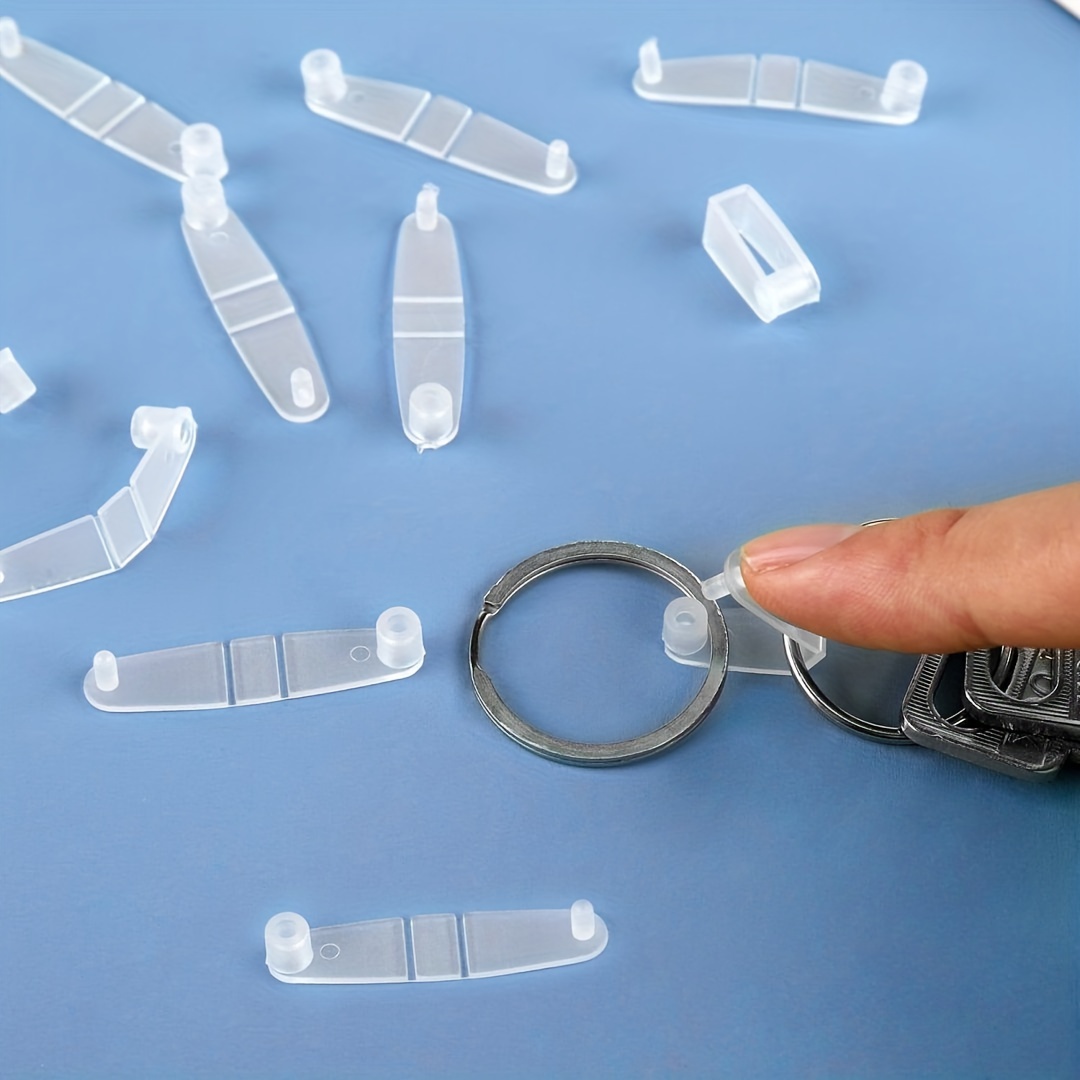 100pcs Plastic Key Ring Clip, Small Plastic Key Ring Clip Transparent  Plastic Key Ring Connector For Innovative Key Ring, Office Access Card, ID  Card