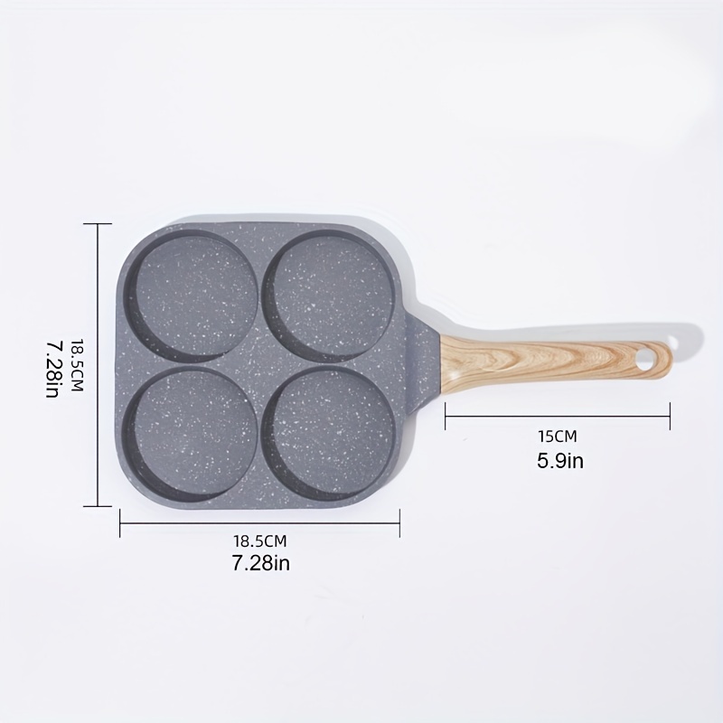 1pc Pentola Uova Fritte A Quattro Fori, Padella Antiaderente Uova Uso  Domestico, Pancake Maker Antiaderente, Padella Hamburger Uova Manico In  Legno - Sport E Tempo Libero - Temu Italy