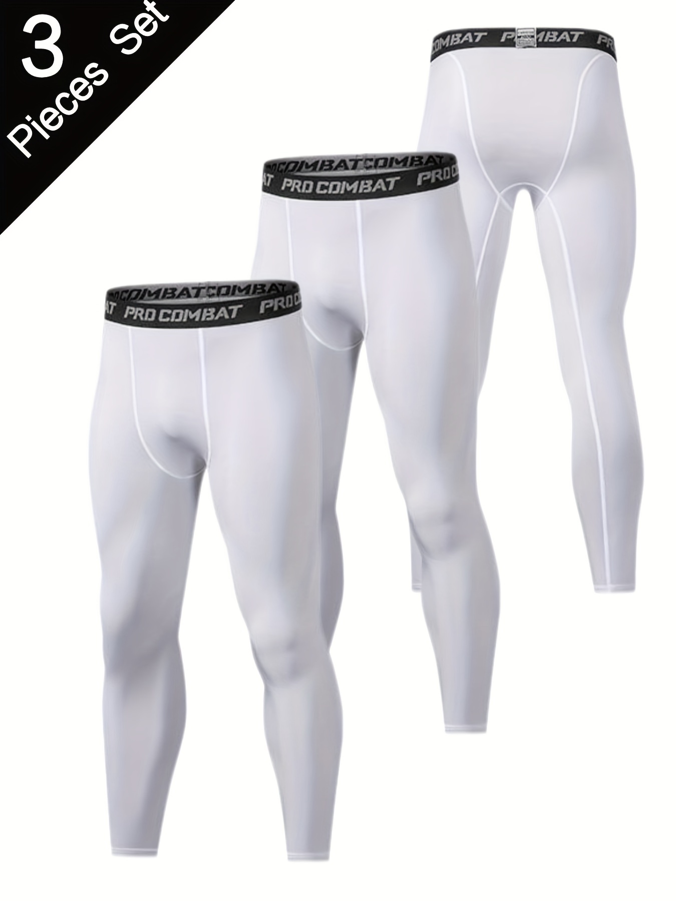 HomyComy Pantalones de compresión para hombre, mallas deportivas, capa base  para correr, atletismo, entrenamiento activo