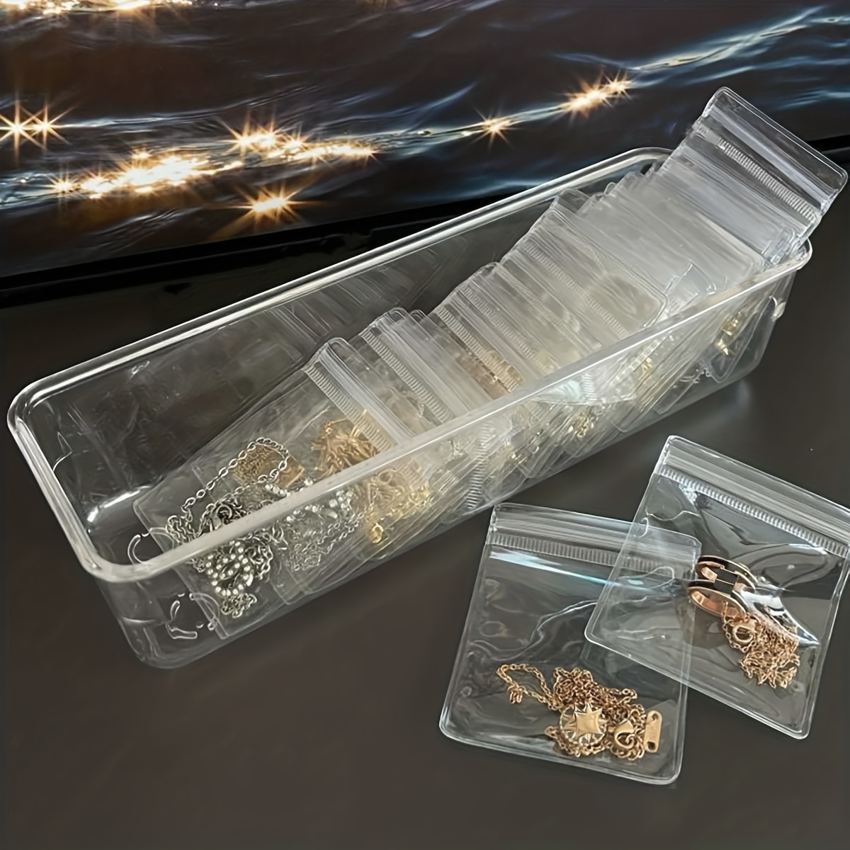 Jewelry Storage Bags, Resealable Plastic Bags for Dainty Necklaces