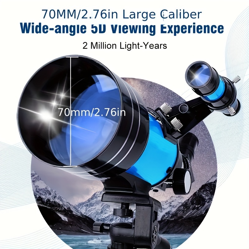 Telescopio Astronomico De Apertura 70mm Con Tripode Control Remoto Filtro  Lunar.