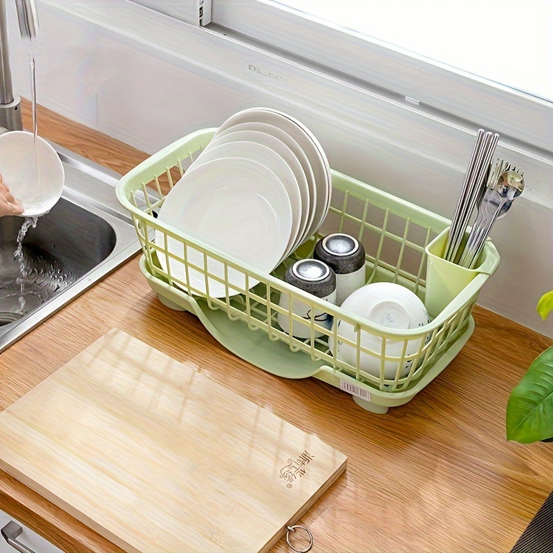dish rack with cover New Kitchen Shelf Plastic Cupboard With Lid